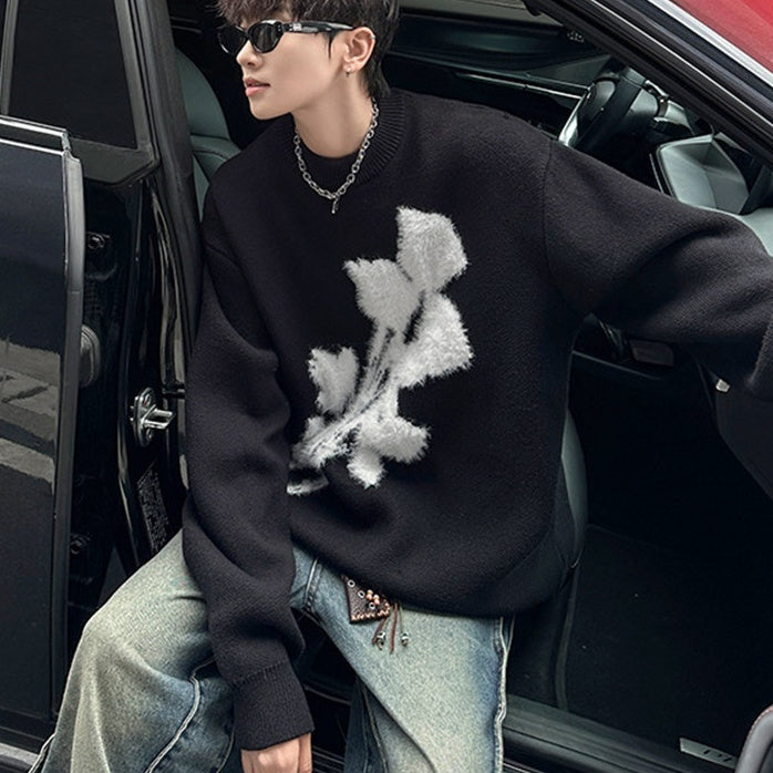 New American Retro Brocade Sweater