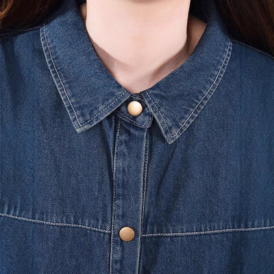 Loose Denim Trench Coat