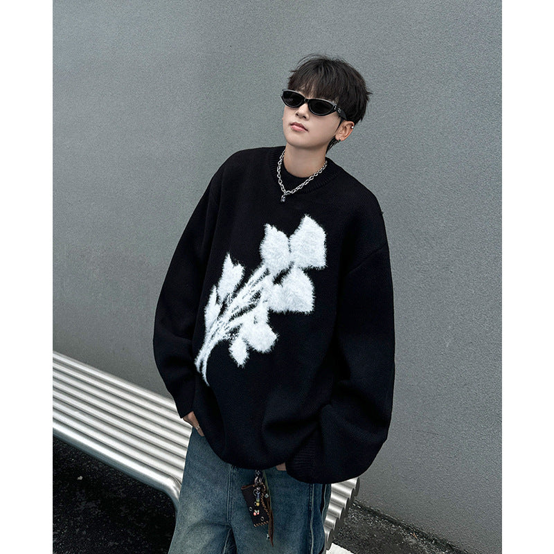 New American Retro Brocade Sweater