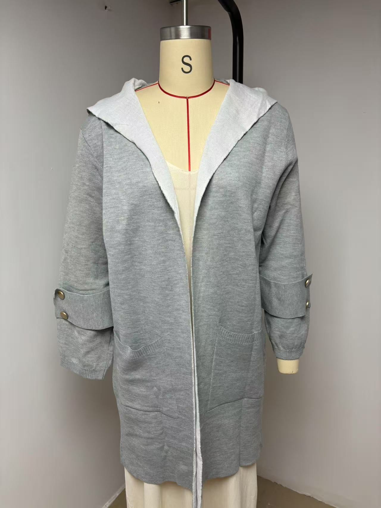 Cardigan Hooded Coat