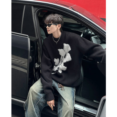 New American Retro Brocade Sweater